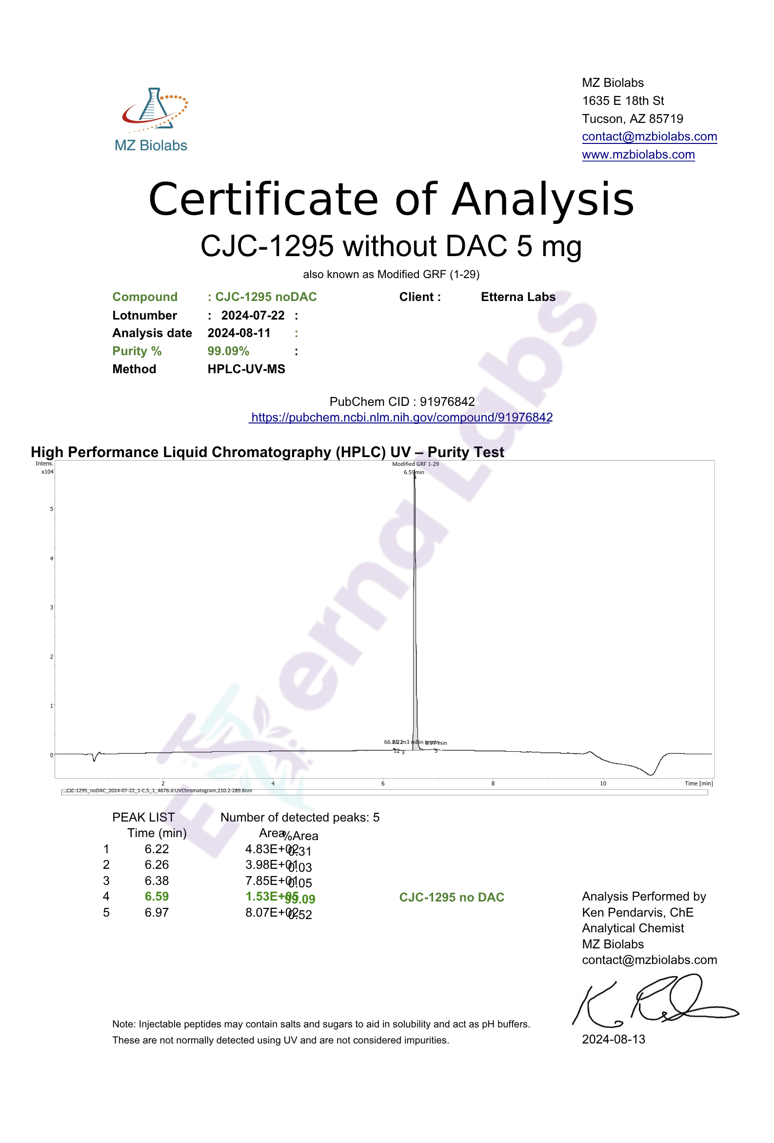 CJC-1295 no DAC 5mg - Image 2