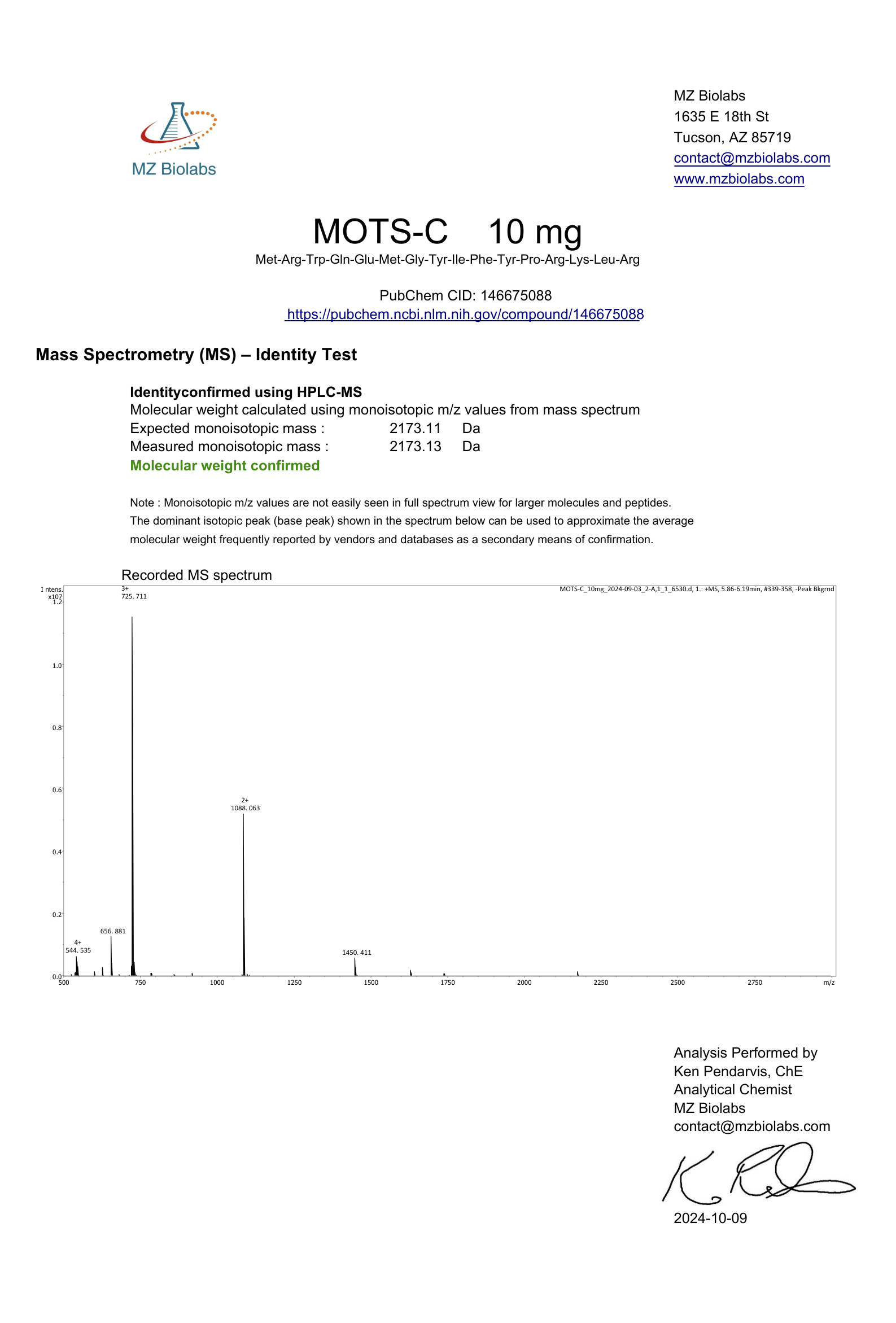 MOTS-c 10mg - Image 3