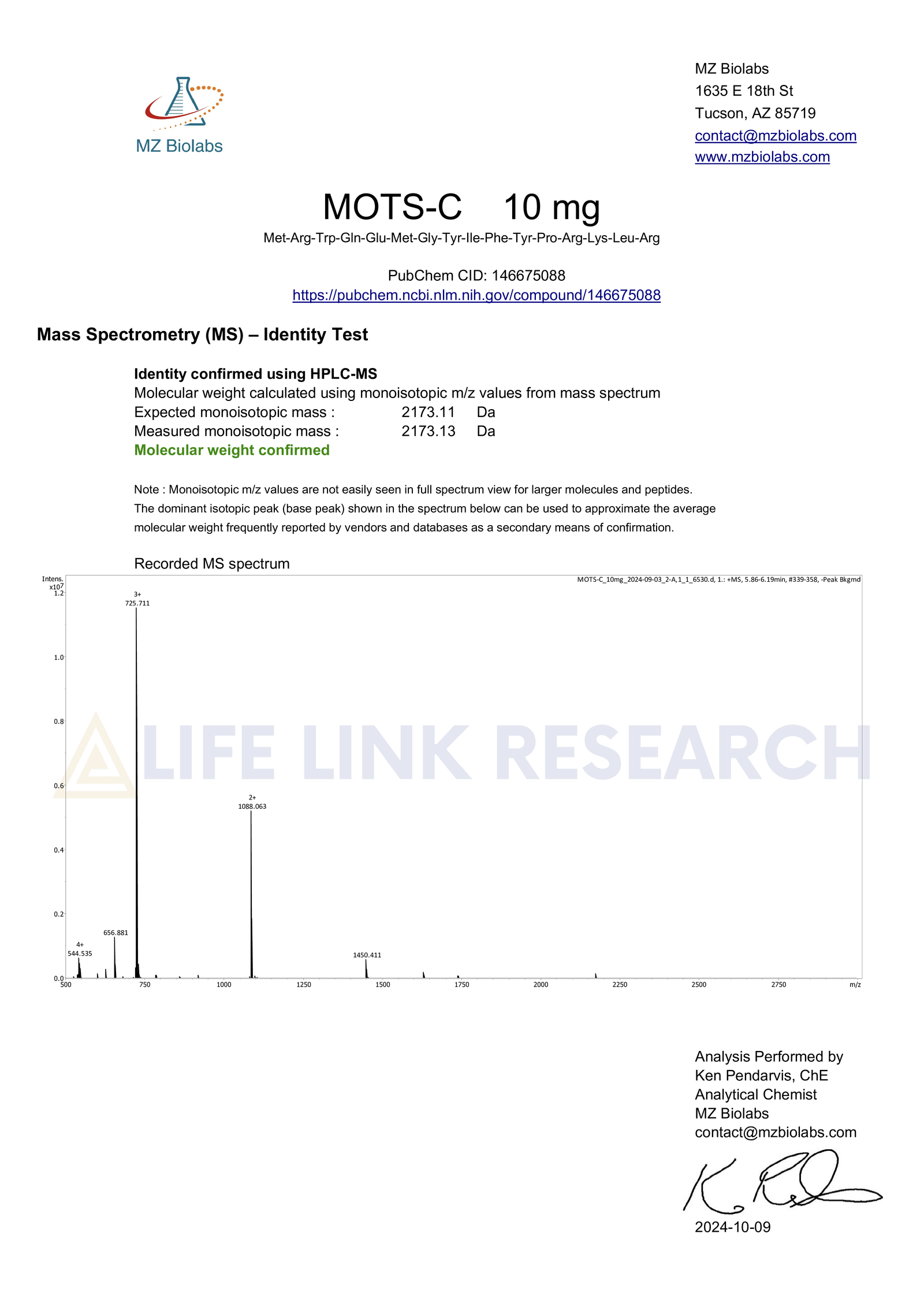 MOTS-c	10mg - Image 3
