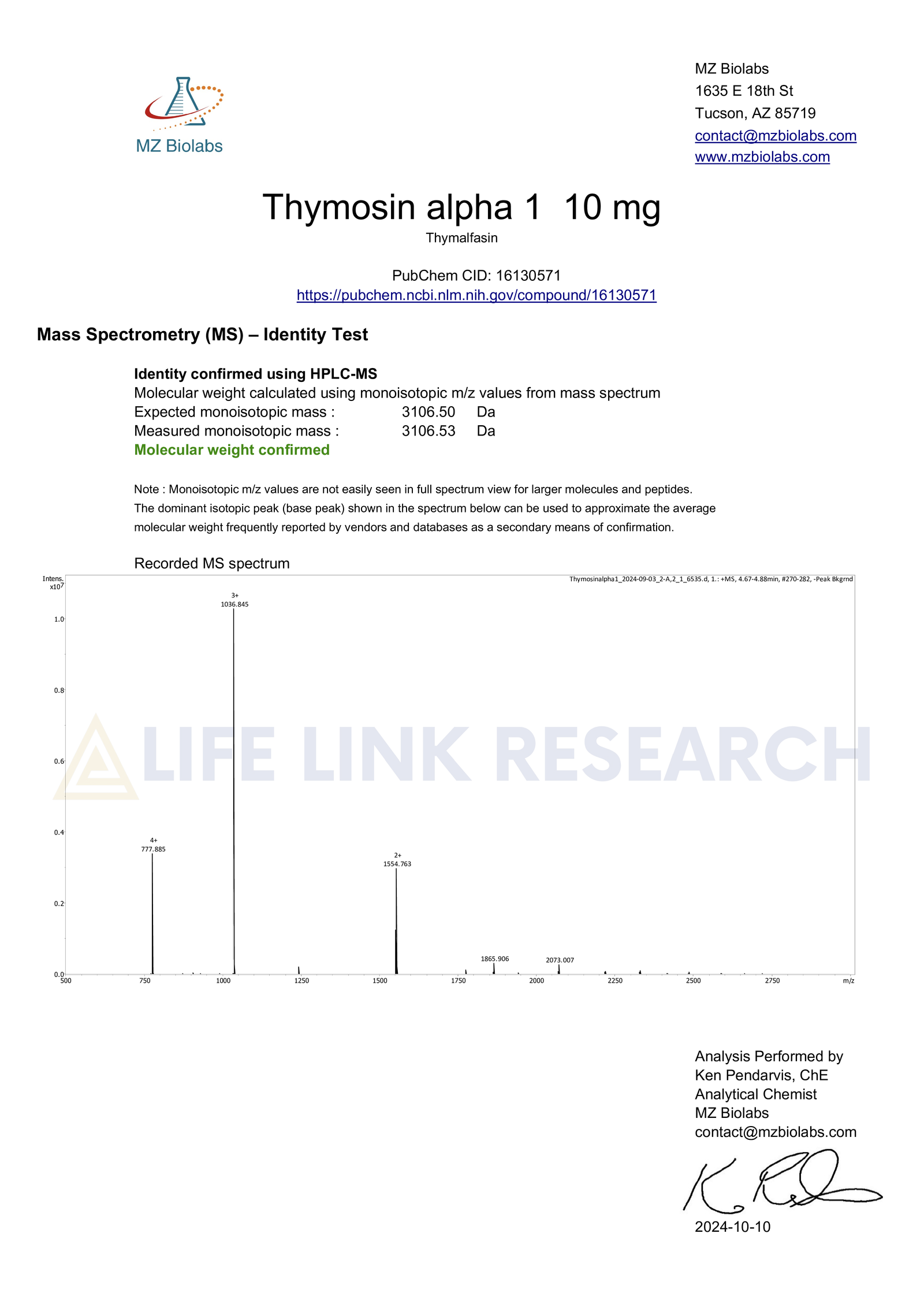 Thymosin Alpha-1 10mg - Image 3